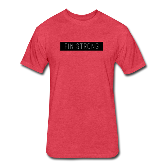 Fitted Cotton/Poly T-Shirt by Next Level - heather red