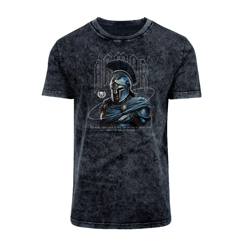 Armor of God - Blue - Acid Washed T-Shirt