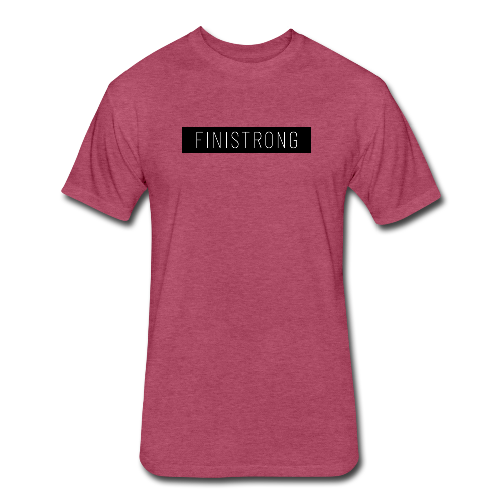 Fitted Cotton/Poly T-Shirt by Next Level - heather burgundy