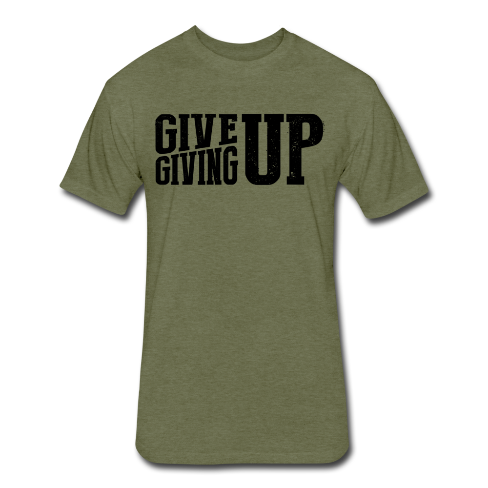 Give Up Men's T-Shirt - heather military green