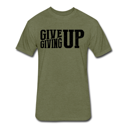 Give Up Men's T-Shirt - heather military green