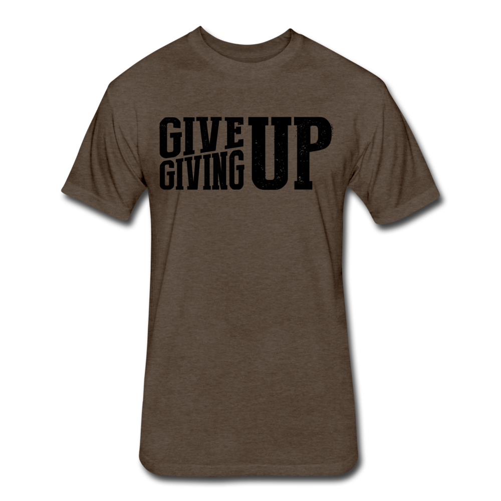 Give Up Men's T-Shirt - heather espresso