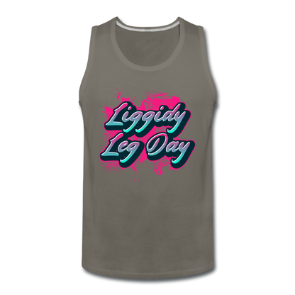 Men’s Liggidy Leg Day Tank - asphalt gray