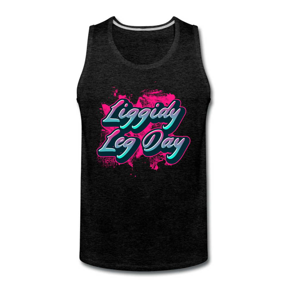 Men’s Liggidy Leg Day Tank - charcoal gray