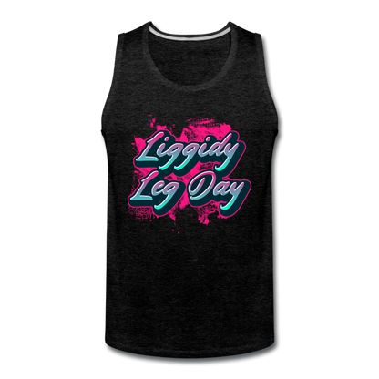 Men’s Liggidy Leg Day Tank - charcoal gray