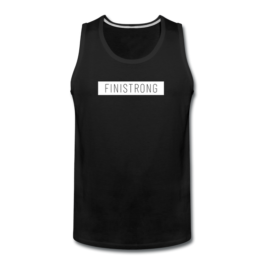 Men’s White Patch Logo Tank - black