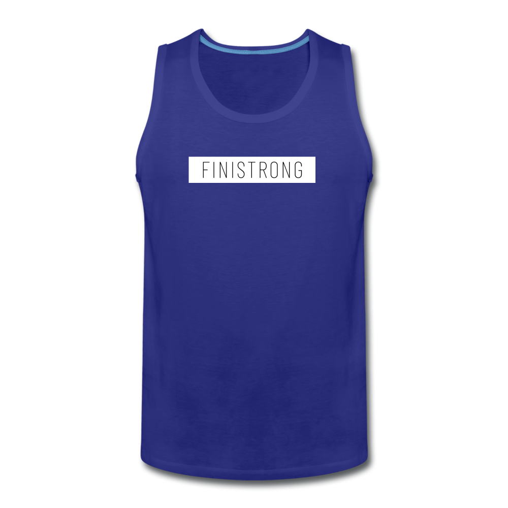 Men’s White Patch Logo Tank - royal blue