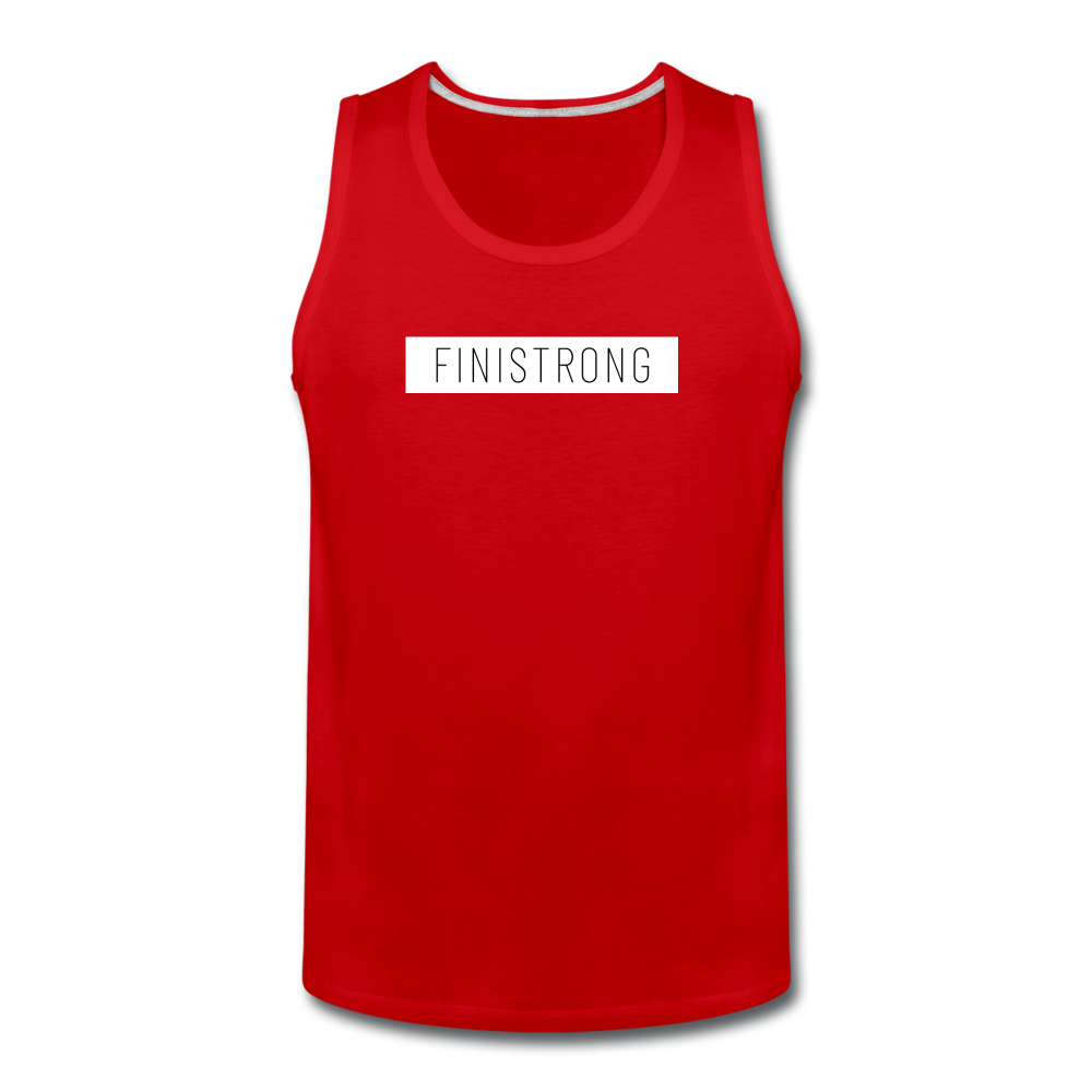 Men’s White Patch Logo Tank - red