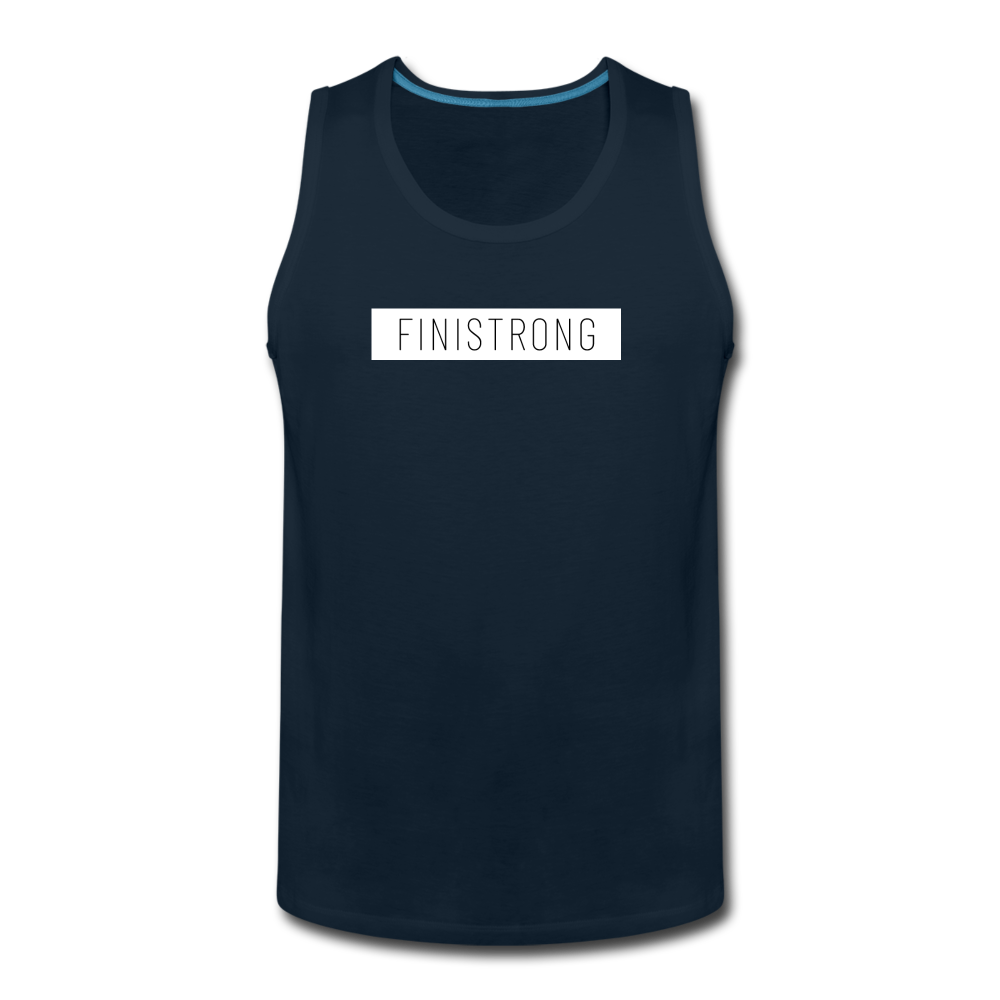 Men’s White Patch Logo Tank - deep navy