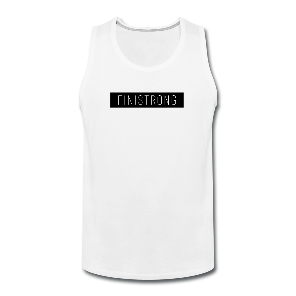 Men’s Black Patch Tank - white