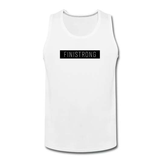 Men’s Black Patch Tank - white