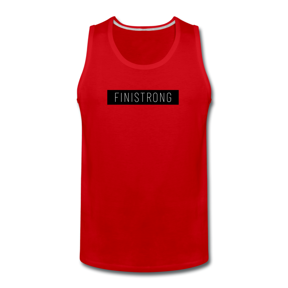 Men’s Black Patch Tank - red