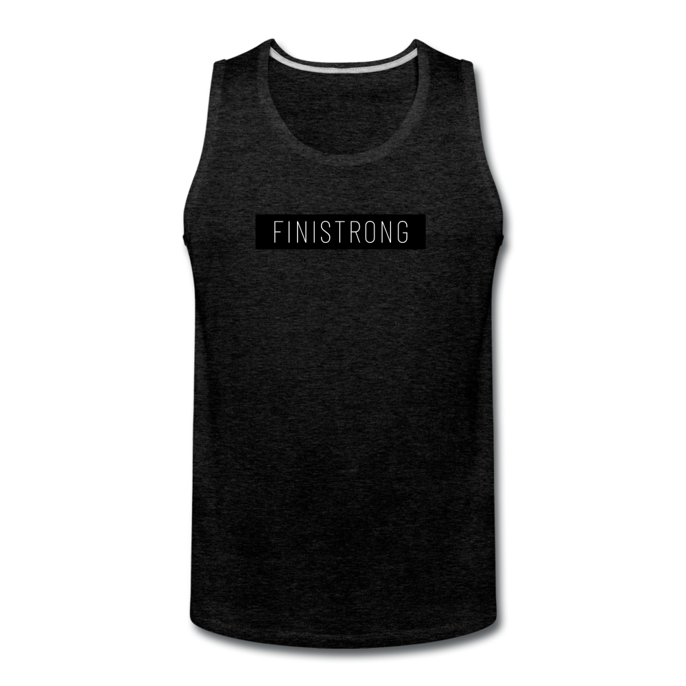 Men’s Black Patch Tank - charcoal gray