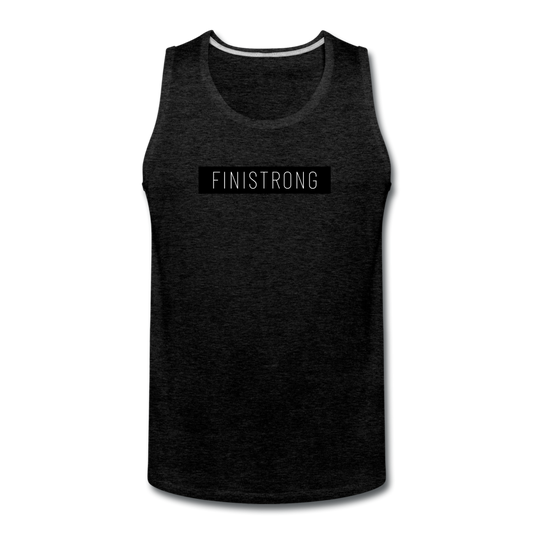 Men’s Black Patch Tank - charcoal gray