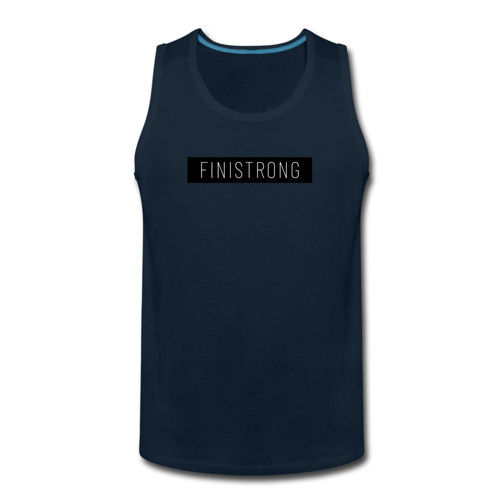 Men’s Black Patch Tank - deep navy