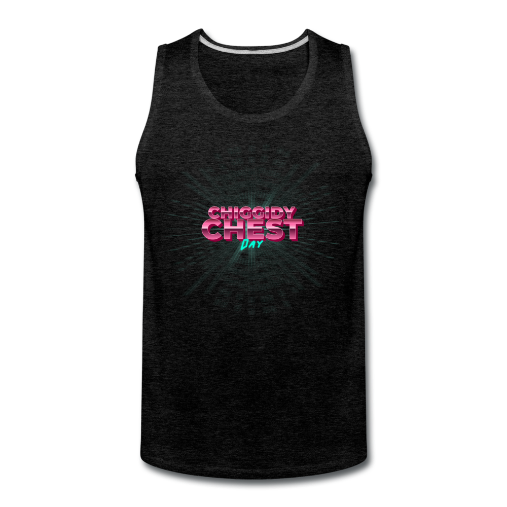 Men’s Chiddidy Chest Day Tank - charcoal gray