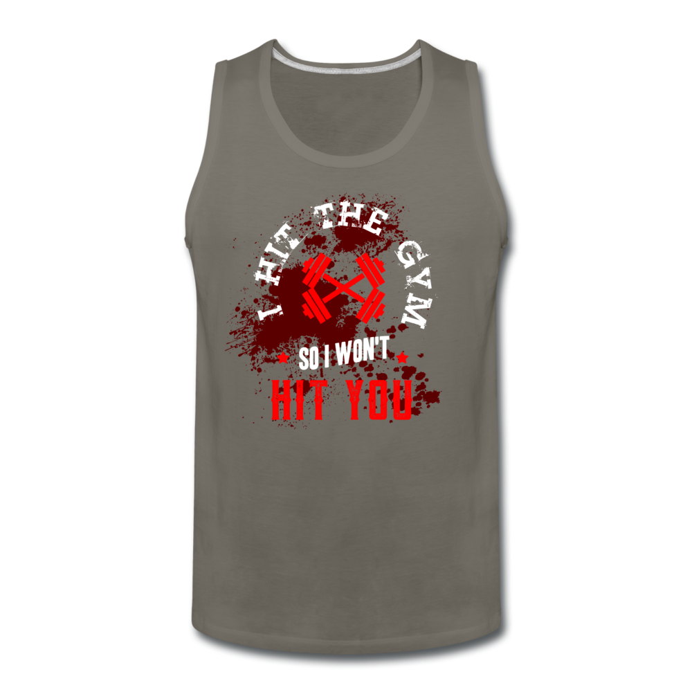 Men’s Hit The Gym Tank - asphalt gray