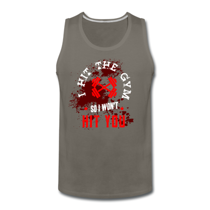 Men’s Hit The Gym Tank - asphalt gray