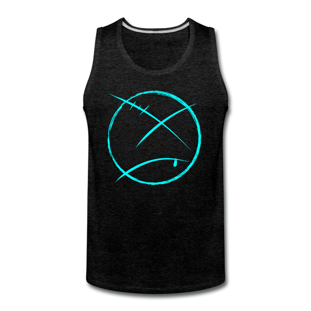 Men’s Face Out Tank - charcoal gray