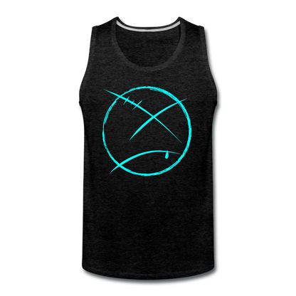 Men’s Face Out Tank - charcoal gray