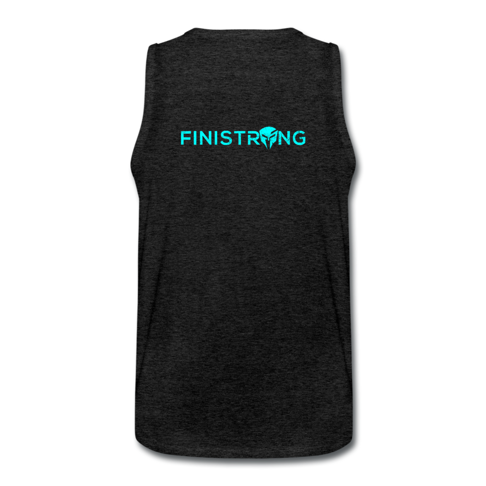 Men’s Face Out Tank - charcoal gray