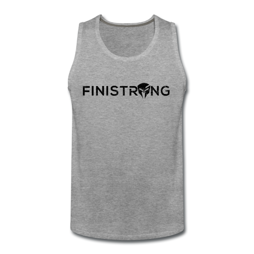 Men’s Dark Logo Tank - heather gray