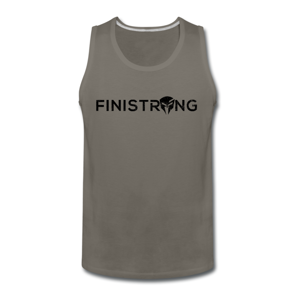 Men’s Dark Logo Tank - asphalt gray