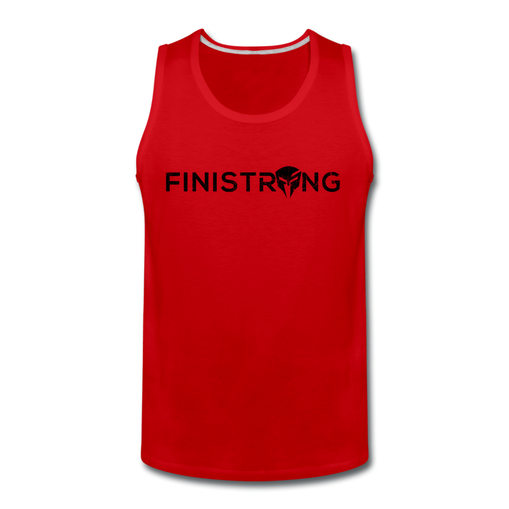 Men’s Dark Logo Tank - red
