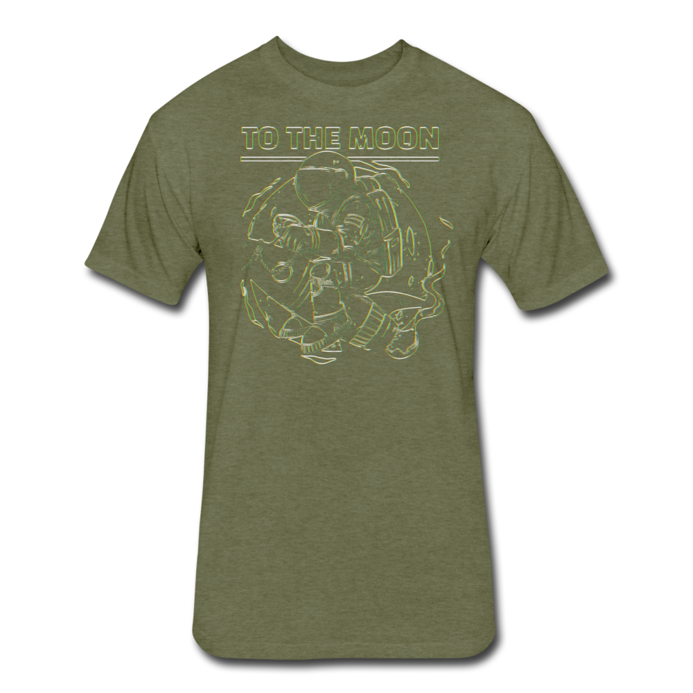 The Moon Men's T-Shirt - heather military green