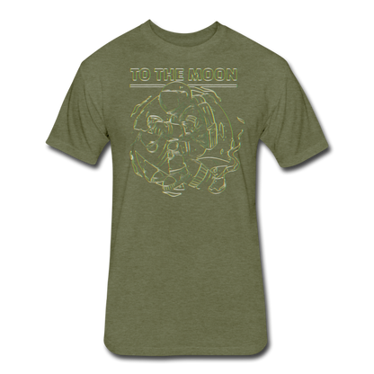 The Moon Men's T-Shirt - heather military green